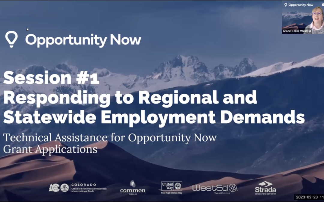 Session 1: Responding to regional and statewide employment demands