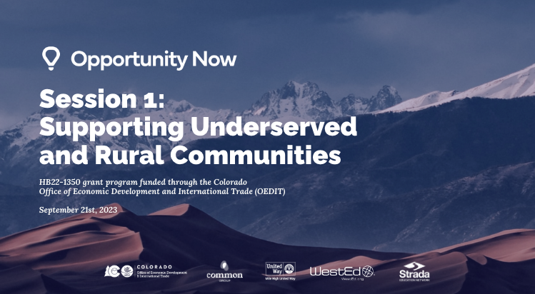 Session 1: Supporting Underserved and Rural Communities – September 21st, 2023